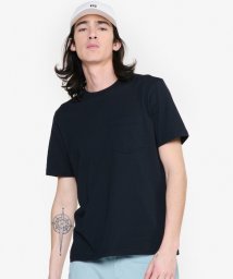 ＡＩＧＬＥ MEN(エーグル　メンズ)/オーガニックコットン ワンポイント刺繍ロゴ クルーネックポケット半袖Tシャツ/ブラック