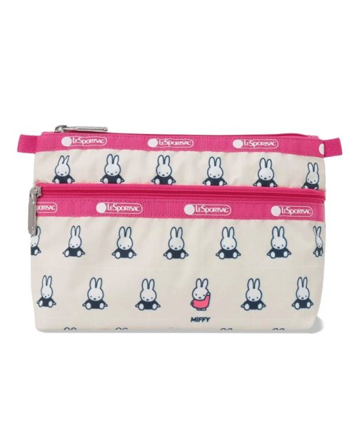 LeSportsac(LeSportsac)/COSMETIC CLUTCHミッフィーグリッドチェックアクセサリー/ベージュ