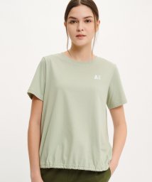 AIGLE(エーグル)/UVカット 吸水速乾 ワンポイントロゴクルーネック半袖Tシャツ/ライトグリーン