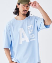 ＡＩＧＬＥ MEN(エーグル　メンズ)/【EC限定】 オーガニックコットン オーバーサイズ ビッグロゴ 半袖Tシャツ/ライトブルー