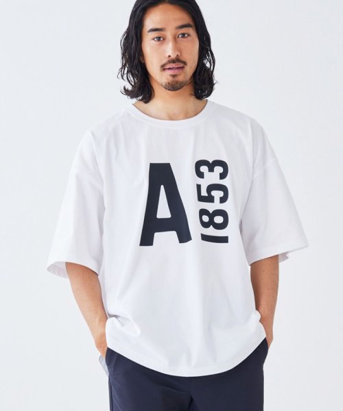 ＡＩＧＬＥ MEN(エーグル　メンズ)/【EC限定】 オーガニックコットン オーバーサイズ ビッグロゴ 半袖Tシャツ/ホワイト