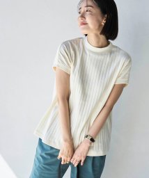 coen(coen)/USAコットンハイネックフレンチスリーブワイドリブTシャツ/NATURAL