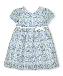 BeBe Petits Pois Vert/ウエストリボン花柄ワンピース(95~150cm)/506015083