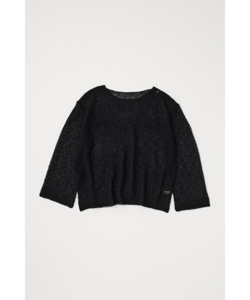 moussy(マウジー)/NEP YARN LOOSE OVER ニット/BLK