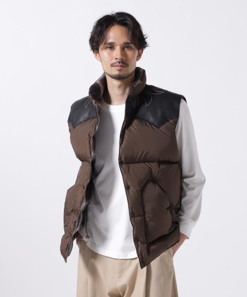 LHP(エルエイチピー)/Blackmeans/ブラックミーンズ/RMFC DOWN VEST W/EMB'O/ブラウン