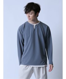 semanticdesign/ふくれジャガード フェイクキーネック長袖Tシャツ/506015293
