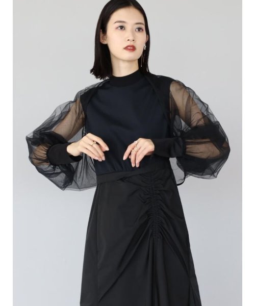 バルーンシルエットシアーボレロ 