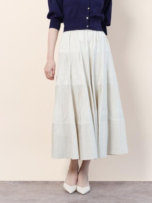 プリーツティアードスカート 