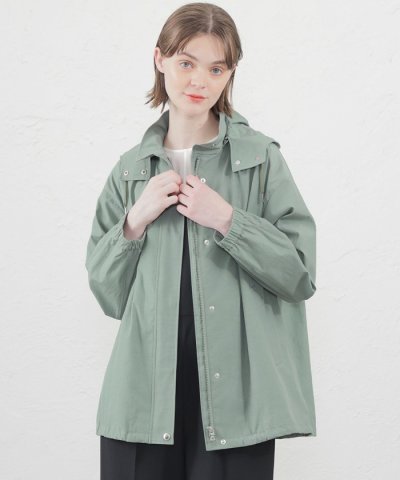 【WEB&一部店舗限定】コットンナイロンフーデッドブルゾン