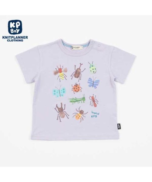 KP BOY(ケーピーボーイ)/KPBOY(ケーピーボーイ)カラフル昆虫モチーフの半袖Tシャツ(80～90)/パープル