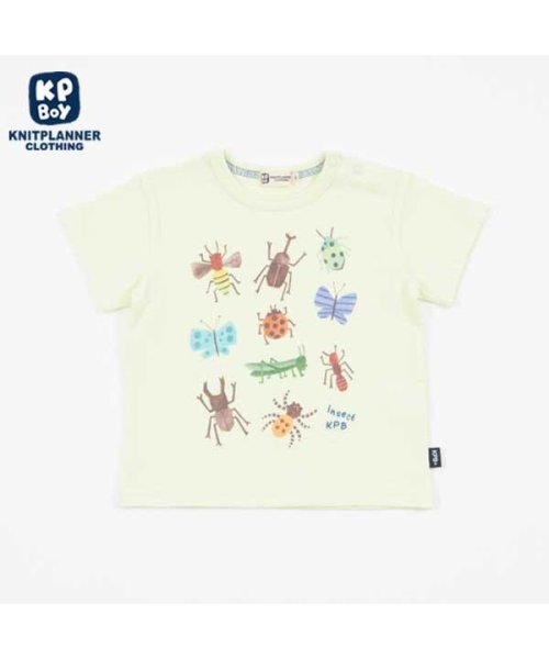 KP BOY(ケーピーボーイ)/KPBOY(ケーピーボーイ)カラフル昆虫モチーフの半袖Tシャツ(80～90)/ライトイエロー