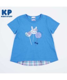 KP(ケーピー)/KP(ケーピー)mimiちゃんキャンディー後ろ切り替え半袖Tシャツ(140)/ブルー