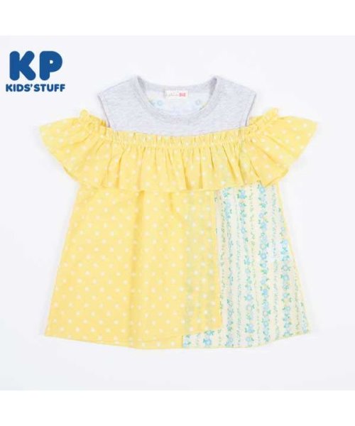 KP(ケーピー)/KP(ケーピー)ドット切り替えオフショル風半袖Tシャツ(110～130)/その他