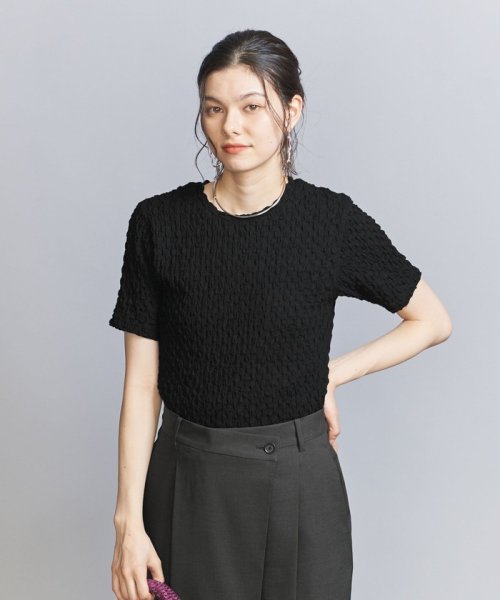 BEAUTY&YOUTH UNITED ARROWS(ビューティーアンドユース　ユナイテッドアローズ)/シャーリング トップス/BLACK