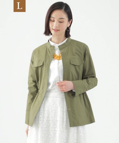 【L】【はっ水】【UV対策】【ウォッシャブル】カミフスタンドカラーブルゾン