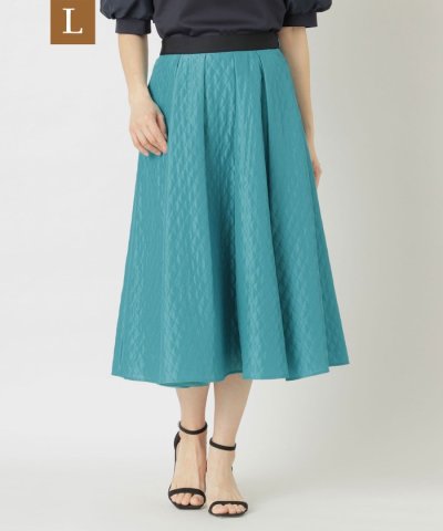 【L】キルティングライクジャカード タックスカート