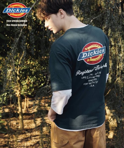 MAC HOUSE(men)(マックハウス（メンズ）)/Dickies ディッキーズ グラフィックTシャツ 4278－9534/ネイビー