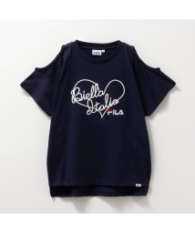 MAC HOUSE(kid's)(マックハウス（キッズ）)/FILA フィラ 肩あきTシャツ FM2653/ネイビー