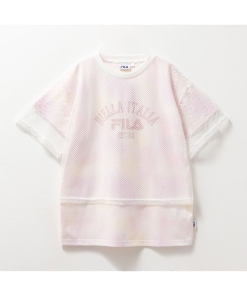 MAC HOUSE(kid's)(マックハウス（キッズ）)/FILA フィラ フェイクレイヤードTシャツ FM2654/ホワイト