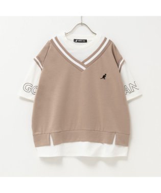 MAC HOUSE(kid's)/KANGOL カンゴール ポンチ素材 ベストフェイクレイヤードTシャツ 887645/506014305