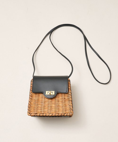 【BAGMATI】レザーコンビミニショルダーバッグ 