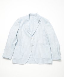 Men's Bigi(メンズビギ)/【LARDINI(ラルディーニ)】コットンリネンドビーストライプジャケット/ブルー