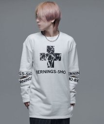 BERNINGS-SHO(バーニングスショー)/Bernings Sho ミニ裏毛オープンエルボー長袖クルー/ホワイト