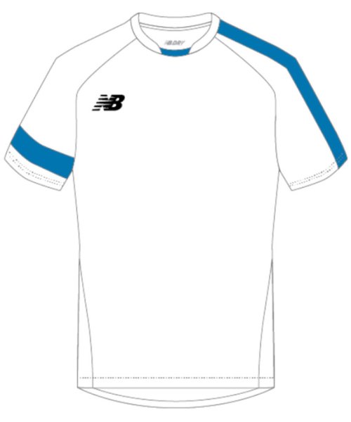 new balance(ニューバランス)/new　balance ニューバランス サッカー ゲームシャツ JJTF0489 WBL/ホワイト