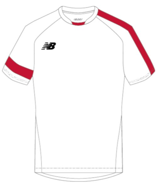 new balance(ニューバランス)/new　balance ニューバランス サッカー ゲームシャツ JJTF0489 WRD/ホワイト