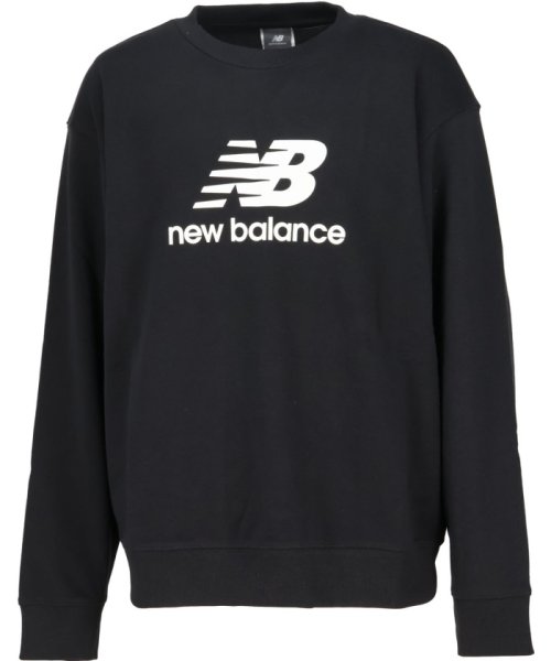 new balance(ニューバランス)/new　balance ニューバランス Sport Essentials Stacked Logo スウェットクルー MT415/ブラック