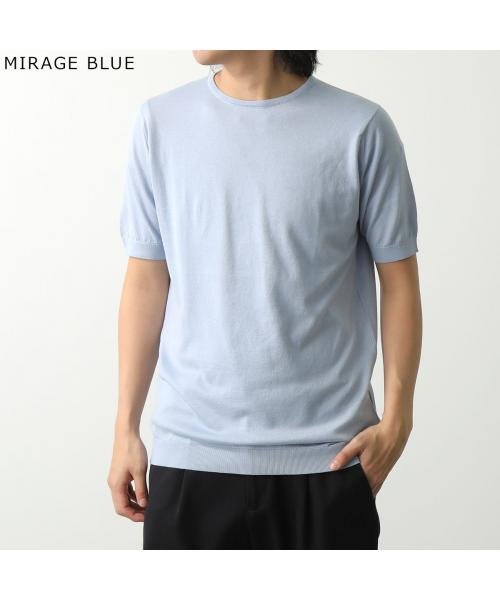 JOHN SMEDLEY(ジョンスメドレー)/ JOHN SMEDLEY 半袖 ニット BELDEN STANDARD FIT/ブルー