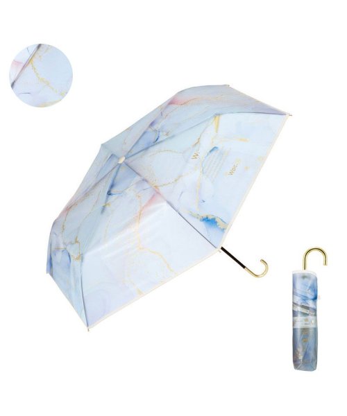 Wpc．(Wpc．)/Wpc. 傘 レディース 折たたみ Wpc ダブリュピーシー ワールドパーティー 折り畳み 雨傘 ビニール傘 49cm インクアートアンブレラ mini/ライトブルー