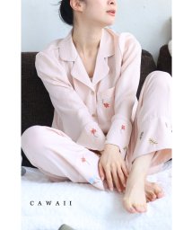 CAWAII/ほっこり可愛い花刺繍のとろみ生地パジャマセット/506017768