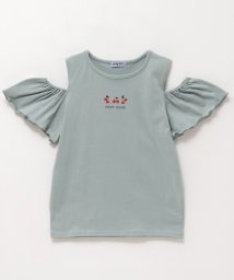 MAC HOUSE(kid's)/T－GRAPHICS ティーグラフィックス 肩あきフリルショートスリーブTシャツ MAG24118/506017821