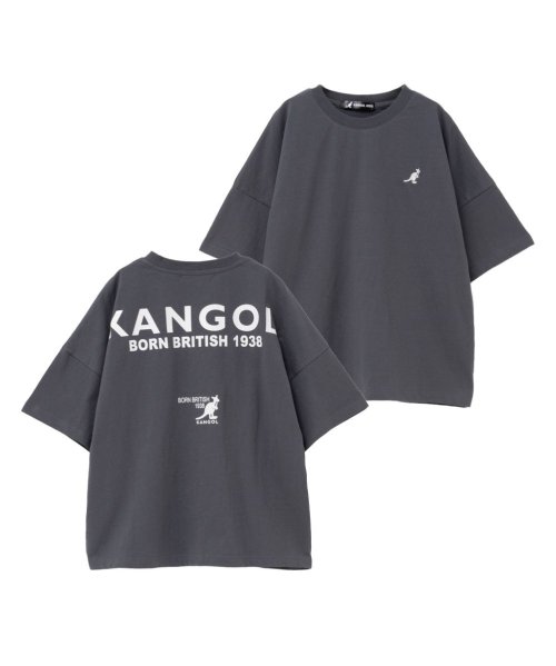 MAC HOUSE(kid's)(マックハウス（キッズ）)/KANGOL カンゴール ビッグロゴTシャツ 887643/チャコール