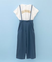 MAC HOUSE(kid's)(マックハウス（キッズ）)/NAVY ネイビー 2WAYサロペットアンサンブル MH646－600/ブルー