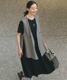 NIJYUSANKU（SMALL SIZE）(23区（小さいサイズ）)/【洗える】レーヨンポリエステルストレッチ フレア ワンピース/ネイビー系