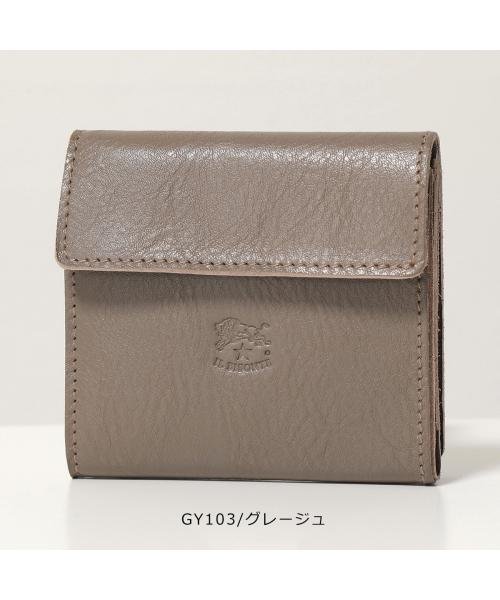 IL BISONTE(イルビゾンテ)/イルビゾンテ C0455 P ミニ財布 小銭入れあり 5色/グレー