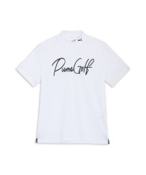 PUMA(PUMA)/メンズ ゴルフ ストレッチ カノコ PGロゴ モックネック 半袖 シャツ/WHITEGLOW