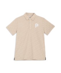 PUMA(プーマ)/メンズ ゴルフ パイル ジャカード Pロゴ 半袖 ポロシャツ/ALABASTER