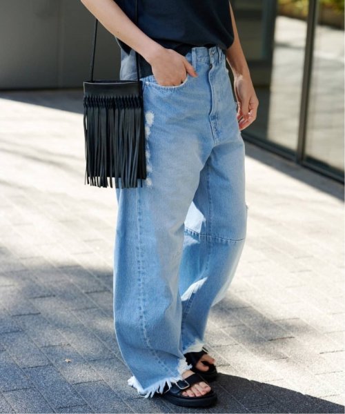 《追加》サイドカーブクラッシュデニム サックスブルー