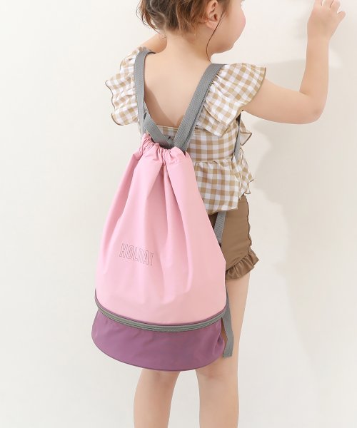 devirock(デビロック)/プールバッグ ナップサック 子供服 キッズ 男の子 女の子 水着 プールグッズ ビーチバッグ /ピンク