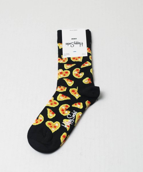 ar/mg(エーアールエムジー)/【66】【10211074】【HAPPY SOCKS】Pizza Love デザインソックス/ブラック