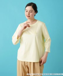 Leilian PLUS HOUSE(レリアンプラスハウス)/7分袖Ｔシャツ【Leilian WHITE LABEL】/イエロー系