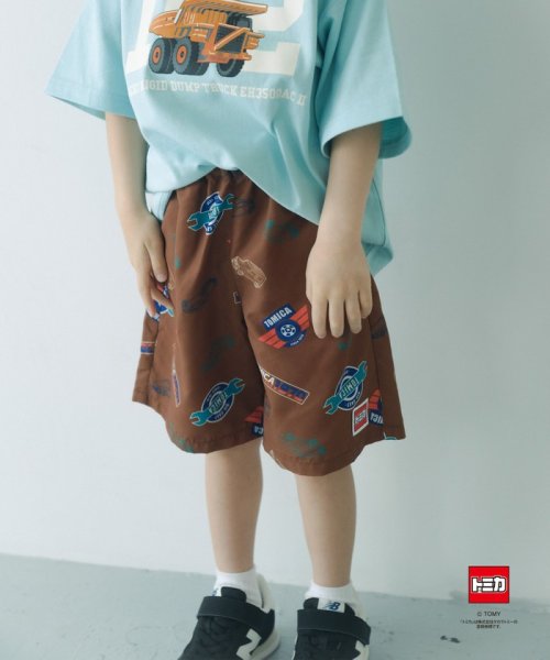 green label relaxing （Kids）(グリーンレーベルリラクシング（キッズ）)/【別注】＜TOMICA＞EX 総柄 ショートパンツ 100cm－120cm/BEIGE