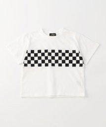 COMME CA ISM KIDS/フラッグチェック柄プリント 半袖Ｔシャツ/505994749