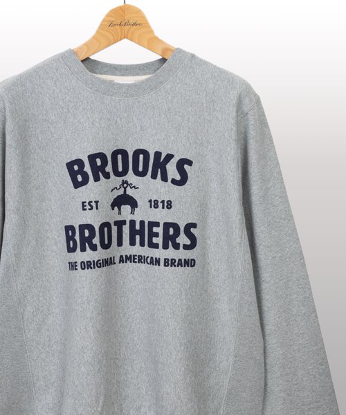 Brooks Brothers(ブルックス ブラザーズ（メンズ）)/【WEB限定】SS24 LOGO Series ロゴプリント スウェットシャツ/GREY