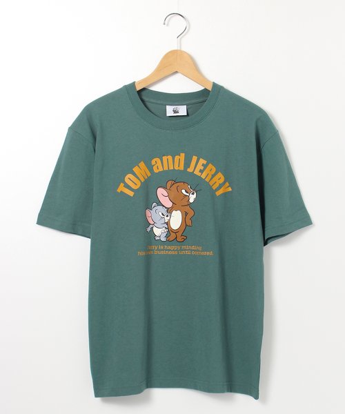 ALWAYS GOOD TIME NEW BASIC STORE(オールウェイグッドタイムニューベーシックストア)/【TOM & JERRY/トムとジェリー】プリントTシャツ/グリーン