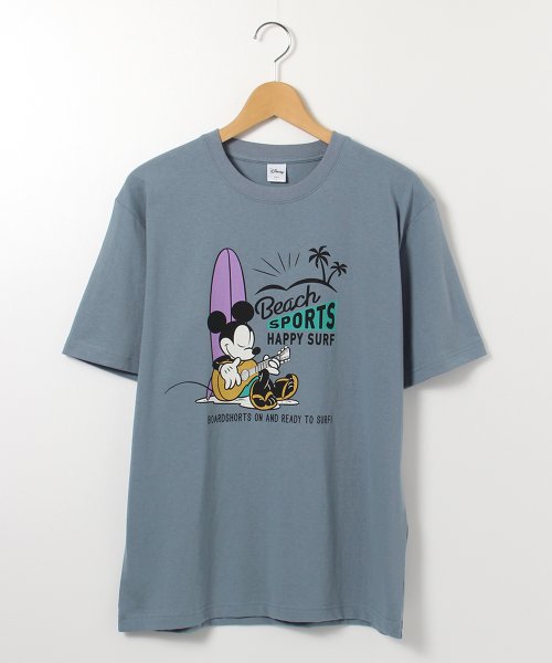 DISNEY(DISNEY)/【DISNEY/ディズニー】ミッキーマウスプリントＴシャツ/ダークサックス