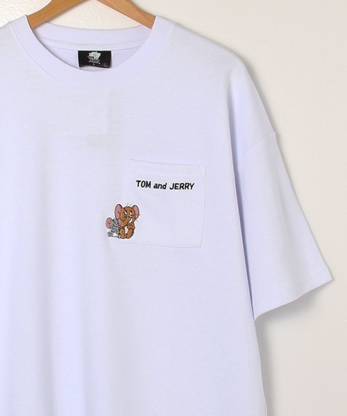 ALWAYS GOOD TIME NEW BASIC STORE(オールウェイグッドタイムニューベーシックストア)/【TOM & JERRY/トムとジェリー】ポケット刺繍Ｔシャツ/ホワイト